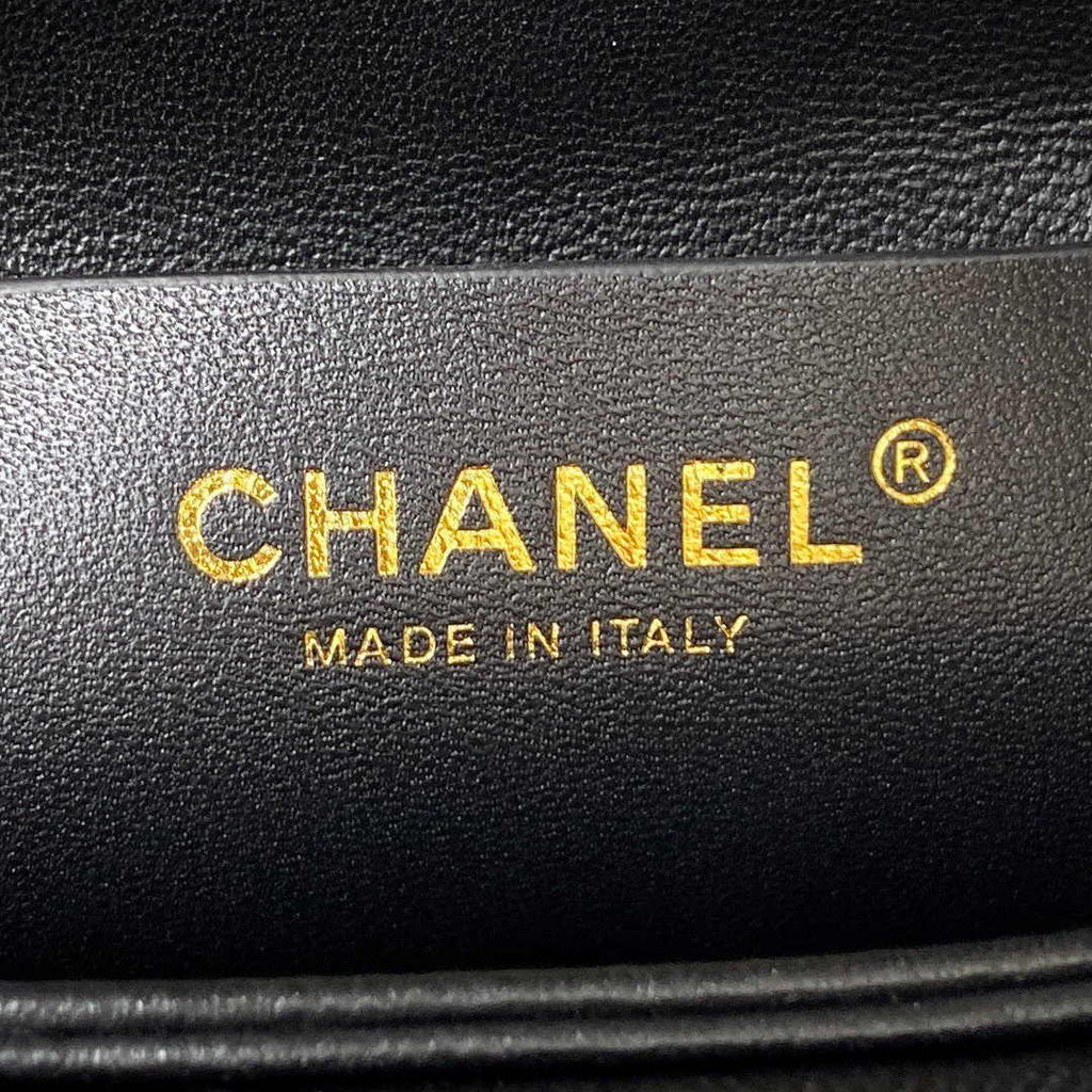 Chanel AS4286 Small flap bag with top handle Calfskin Black