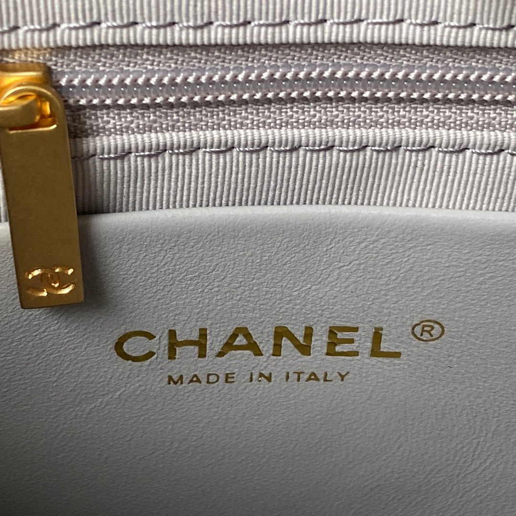 Chanel AS4287 Large hobo bag Shiny crumpled lambskin gold-tone gray