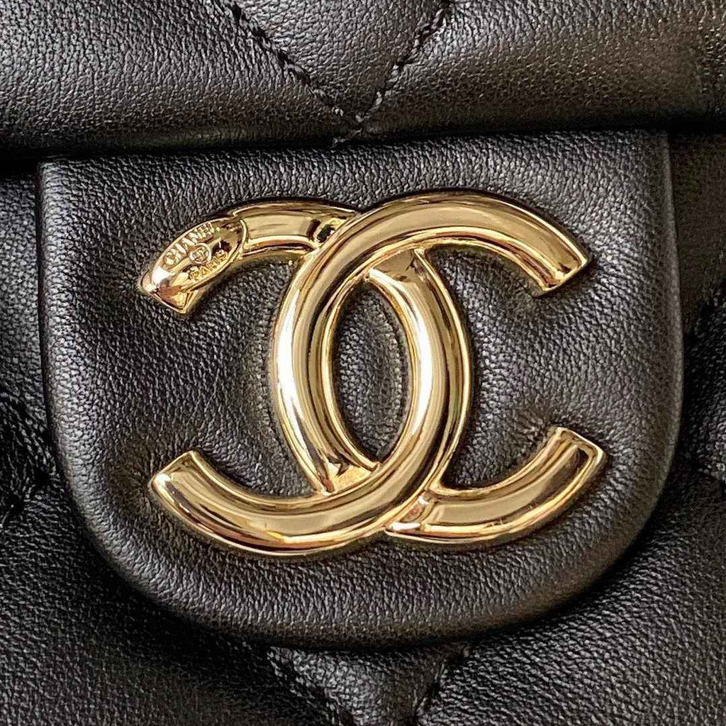Chanel AS4339 Maxi hobo bag Calfskin Black