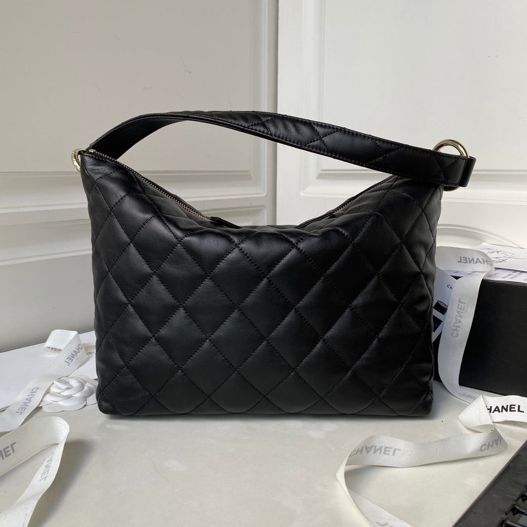 Chanel AS4347 Maxi hobo bag Calfskin Black