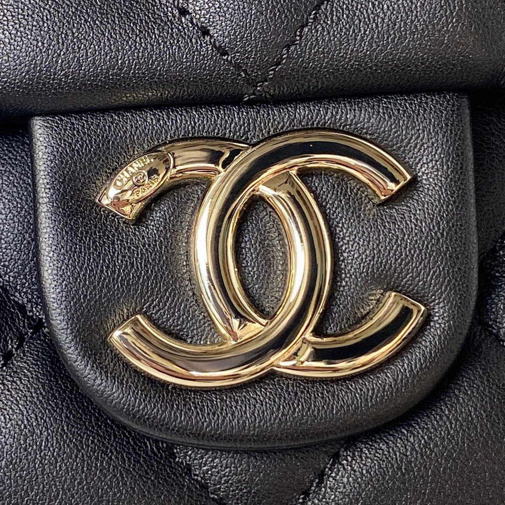 Chanel AS4347 Maxi hobo bag Calfskin Black