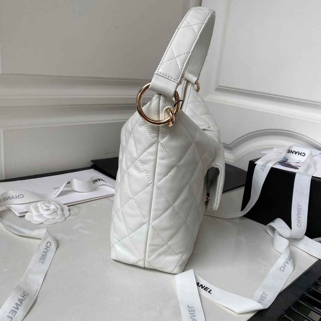 Chanel AS4347 Maxi hobo bag Calfskin Beige