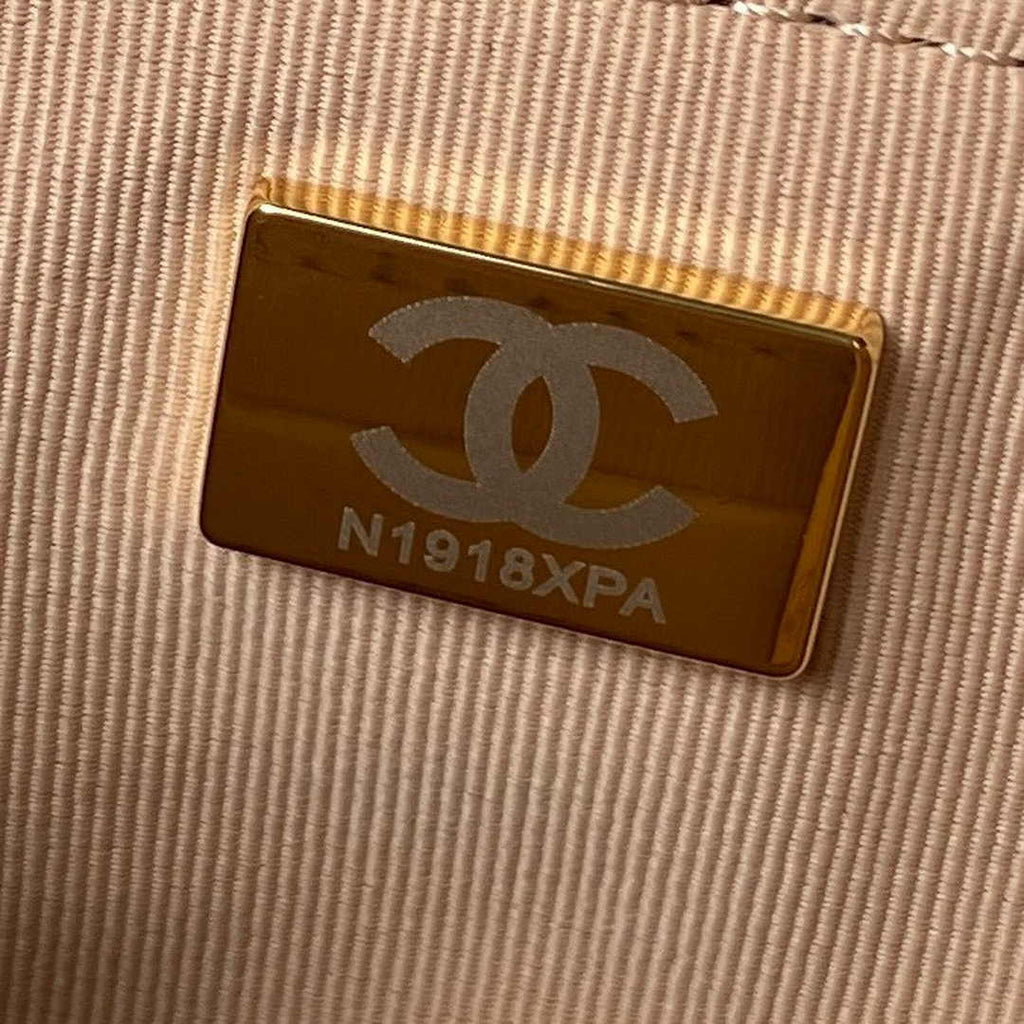 Chanel AS4378 Hobo handbag Shiny crumpled Apricot Lambskin gold-tone