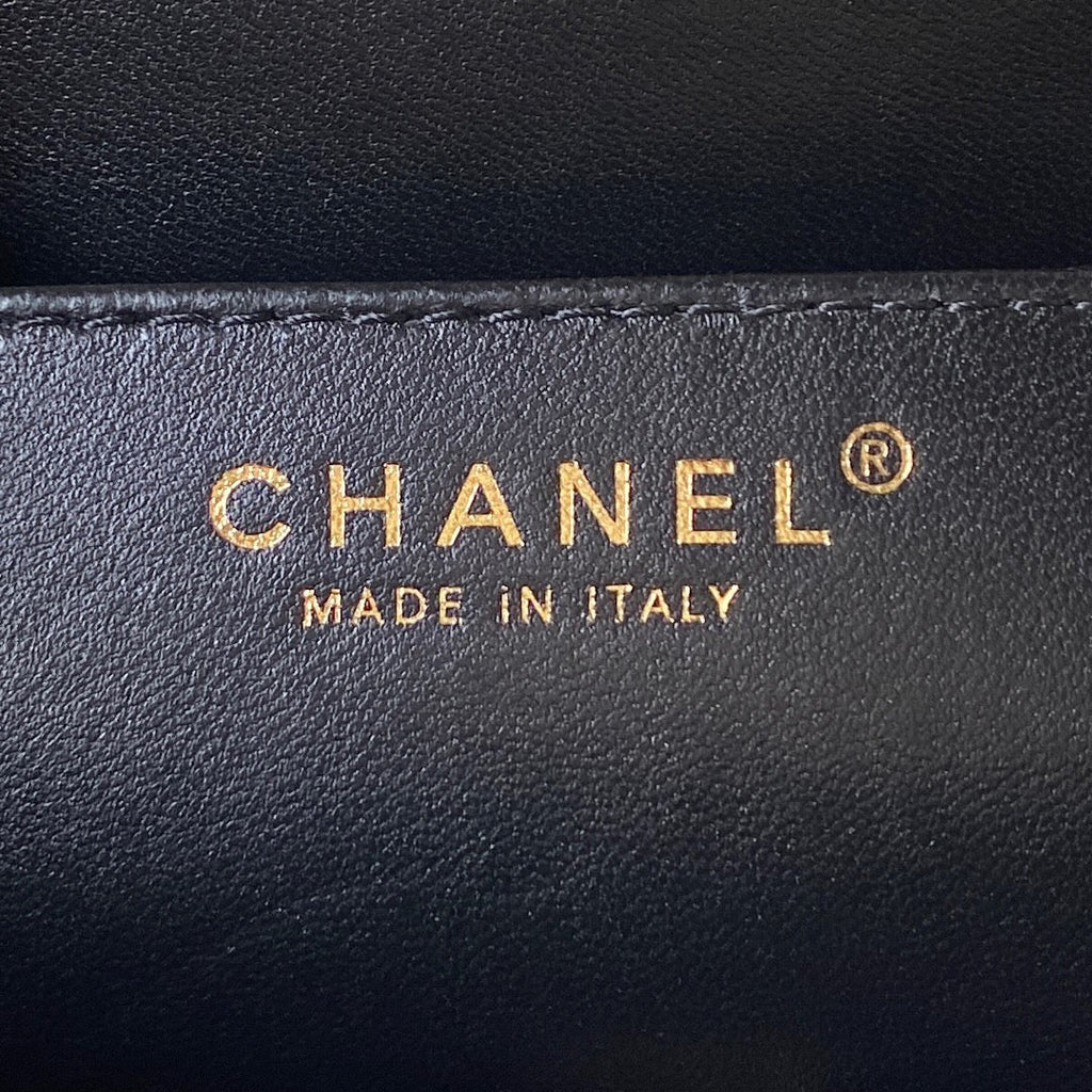 Chanel AS4596 Shoulder Bag Black Lambskin gold-tone metal black