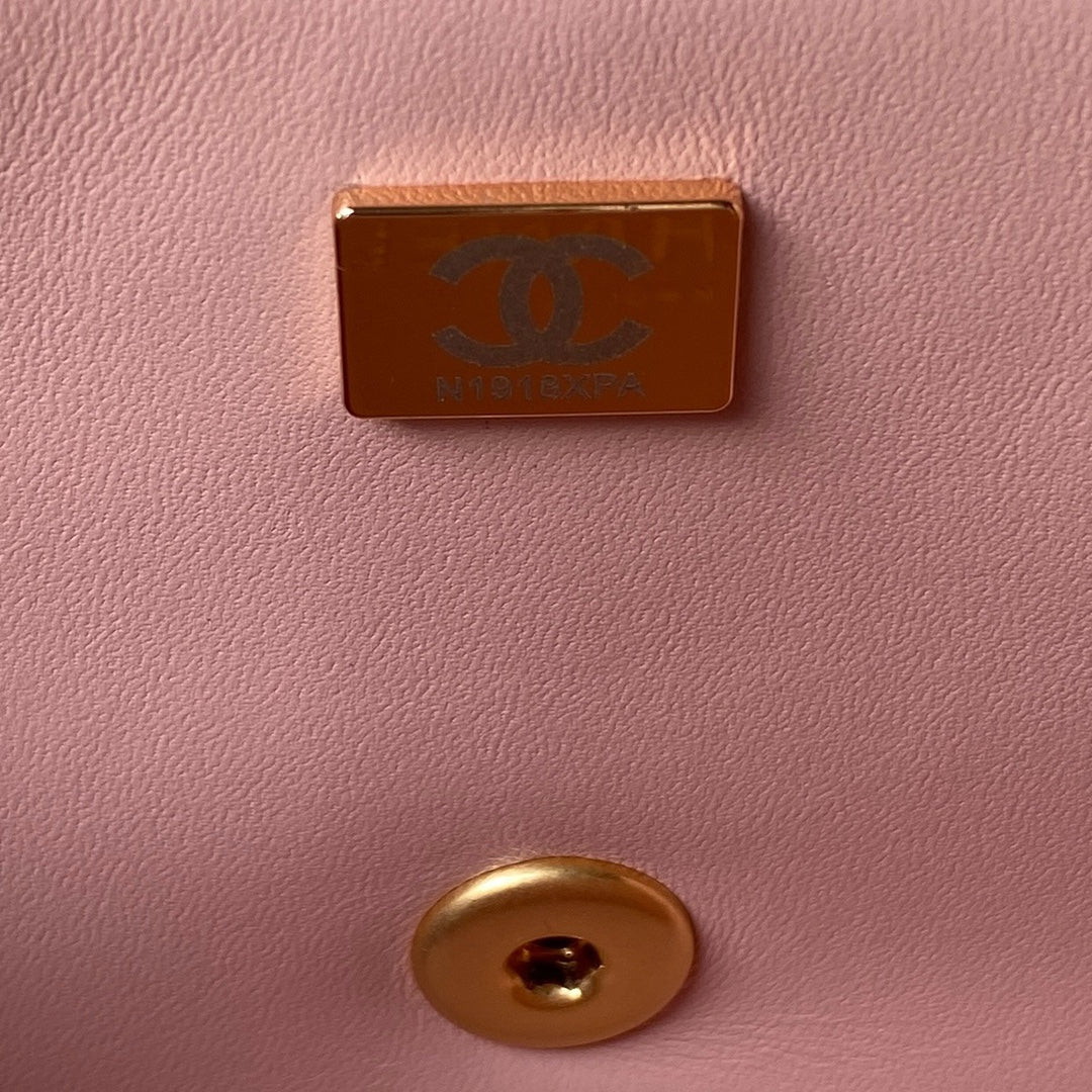 Chanel AS4362 Tote Flap Bag pink Lambskin Gold-tone metal