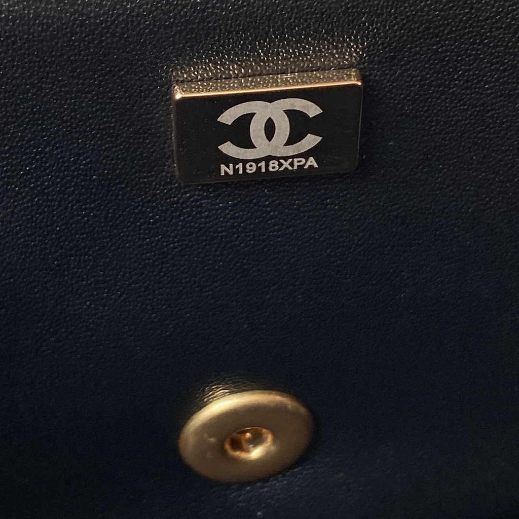 Chanel AS4362 Tote Flap Bag black Lambskin Gold-tone metal