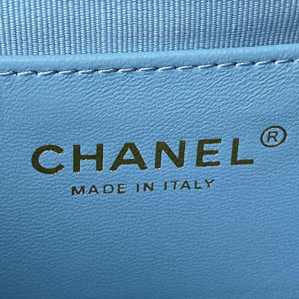 Chanel AS4597 Small Hobo Bag Grained Calfskin Blue