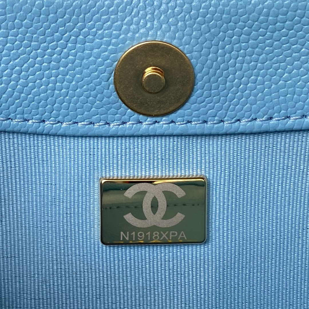 Chanel AS4597 Small Hobo Bag Grained Calfskin Blue