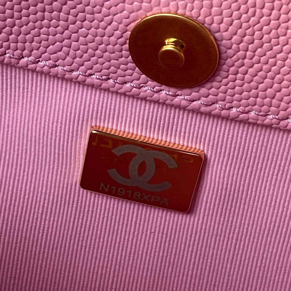 Chanel AS4597 Small Hobo Bag Grained Calfskin Pink