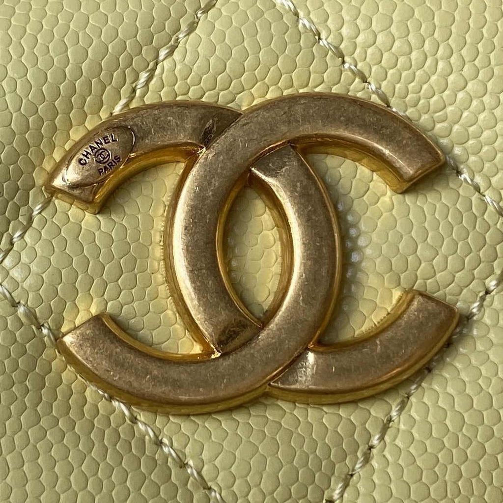 Chanel AS4597 Small Hobo Bag Grained Calfskin Yellow