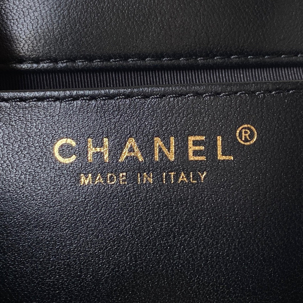 Chanel AS4603 Small Baguette bag Lambskin gold-tone metal Black