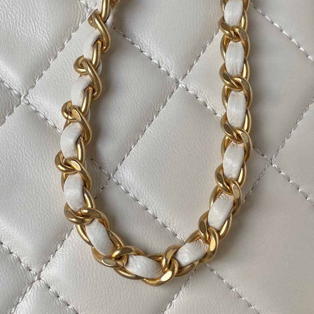 Chanel AS4603 Small Baguette bag Lambskin gold-tone metal Beige