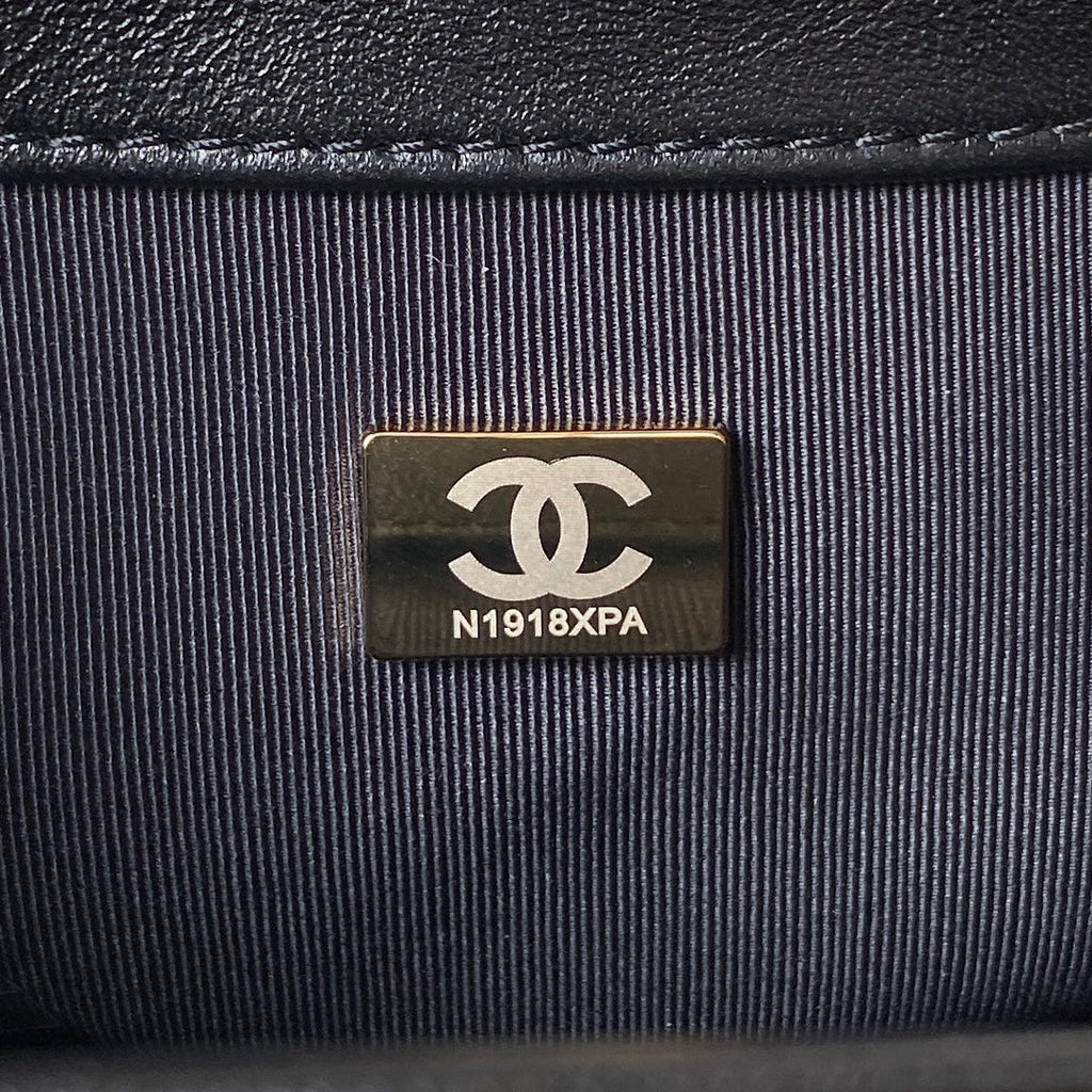 Chanel AS4609 Small messenger bag Lambskin gold-tone metal black