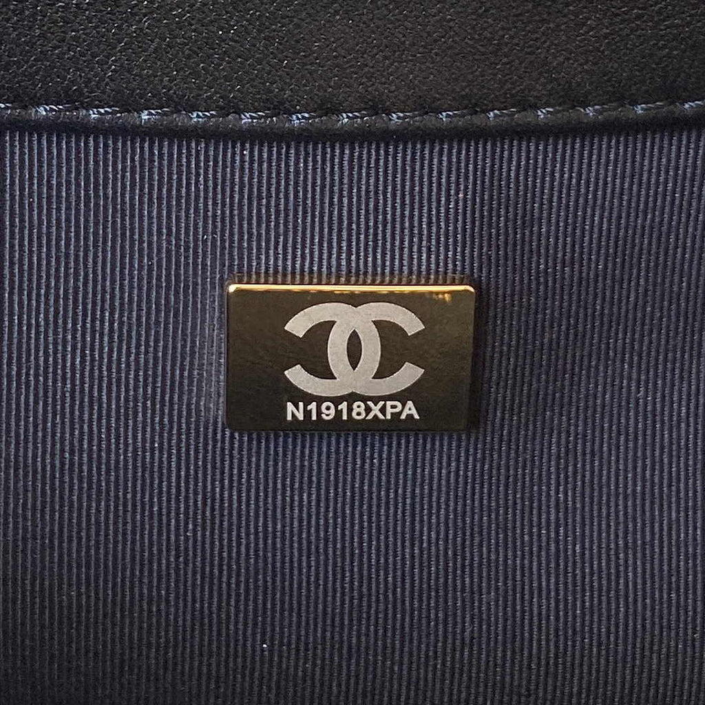 Chanel AS4610 Small messenger bag Lambskin gold-tone metal Black