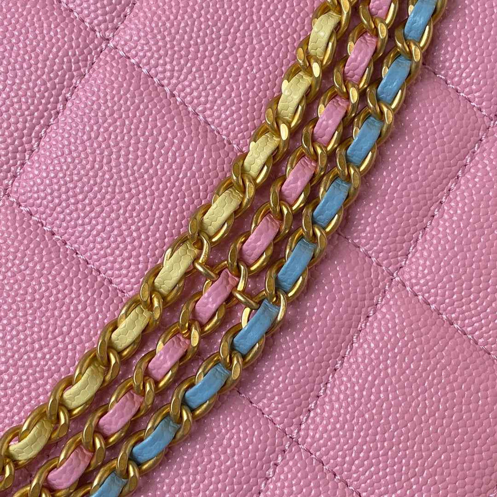 Chanel AS4612 Hobo Bag Grained Calfskin Pink