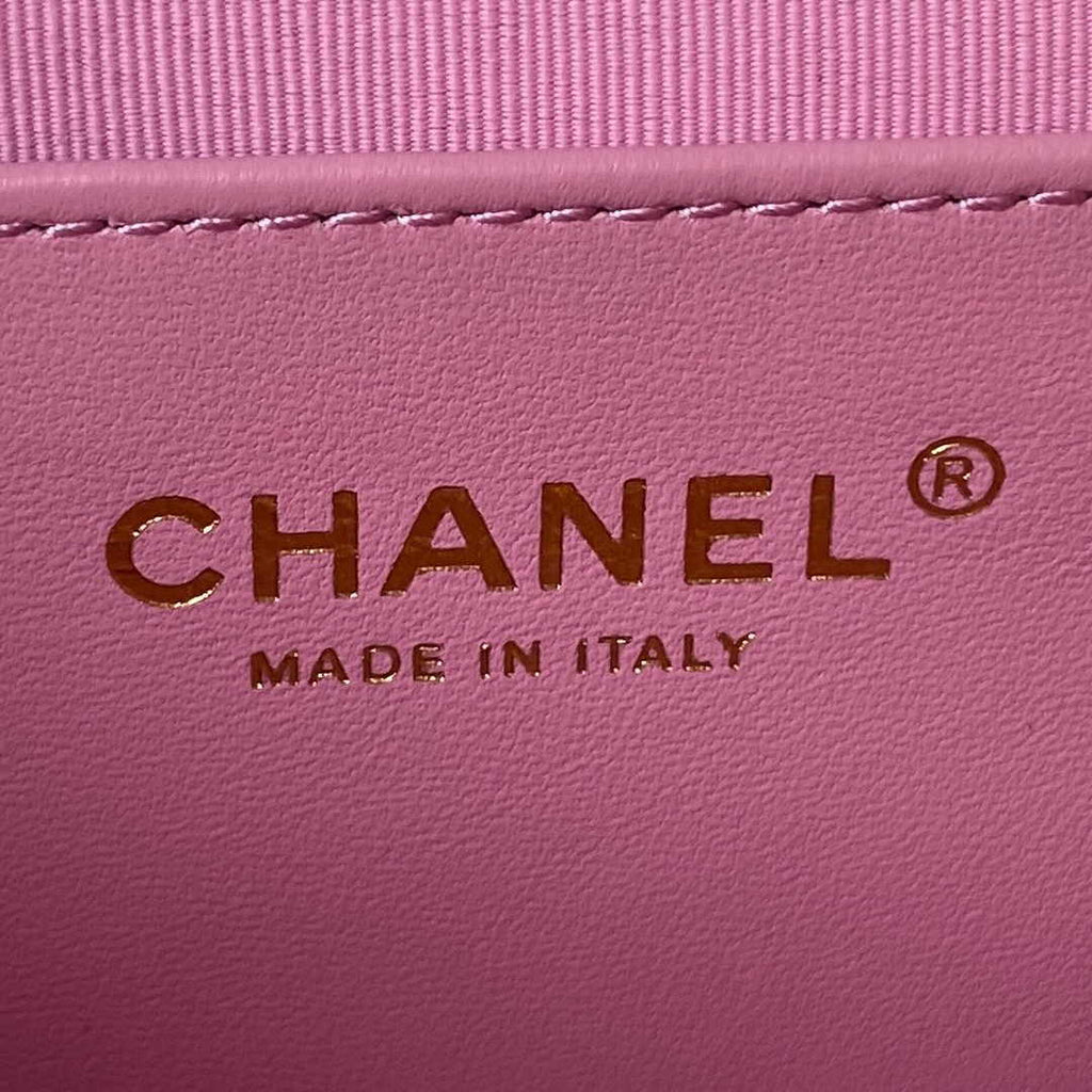 Chanel AS4612 Hobo Bag Grained Calfskin Pink