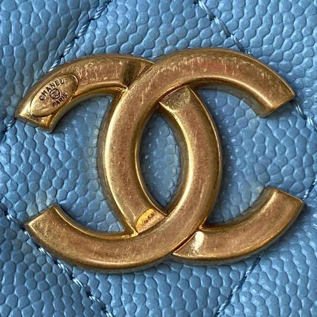 Chanel AS4612 Hobo Bag Grained Calfskin Blue