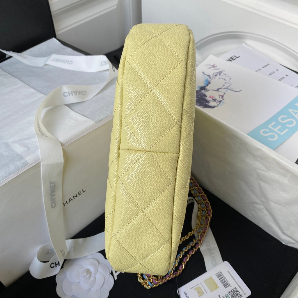Chanel AS4612 Hobo Bag Grained Calfskin Yellow