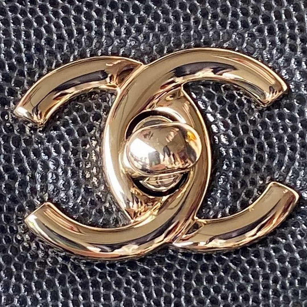 Chanel AS4661 MAXI Flap Cruise Bag Black Calfskin Gold