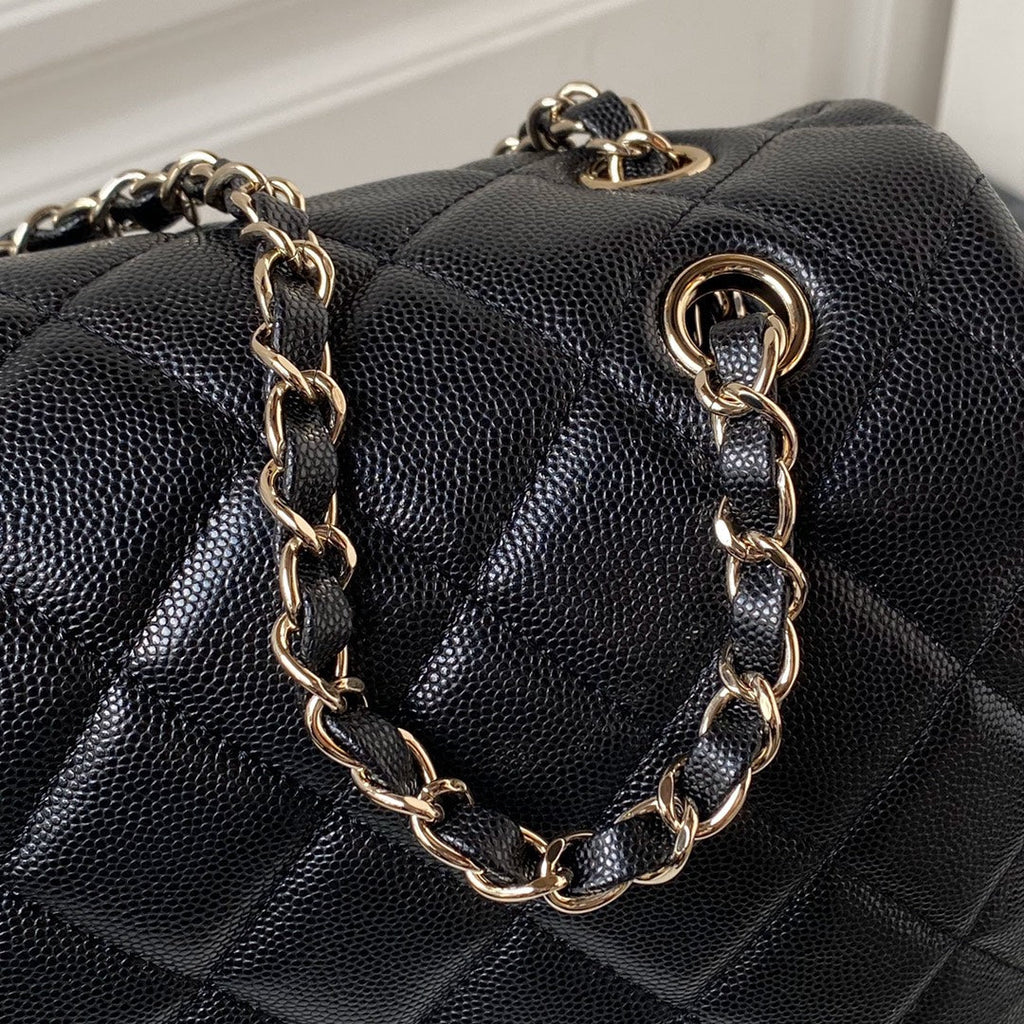 Chanel AS4661 MAXI Flap Cruise Bag Black Calfskin Gold