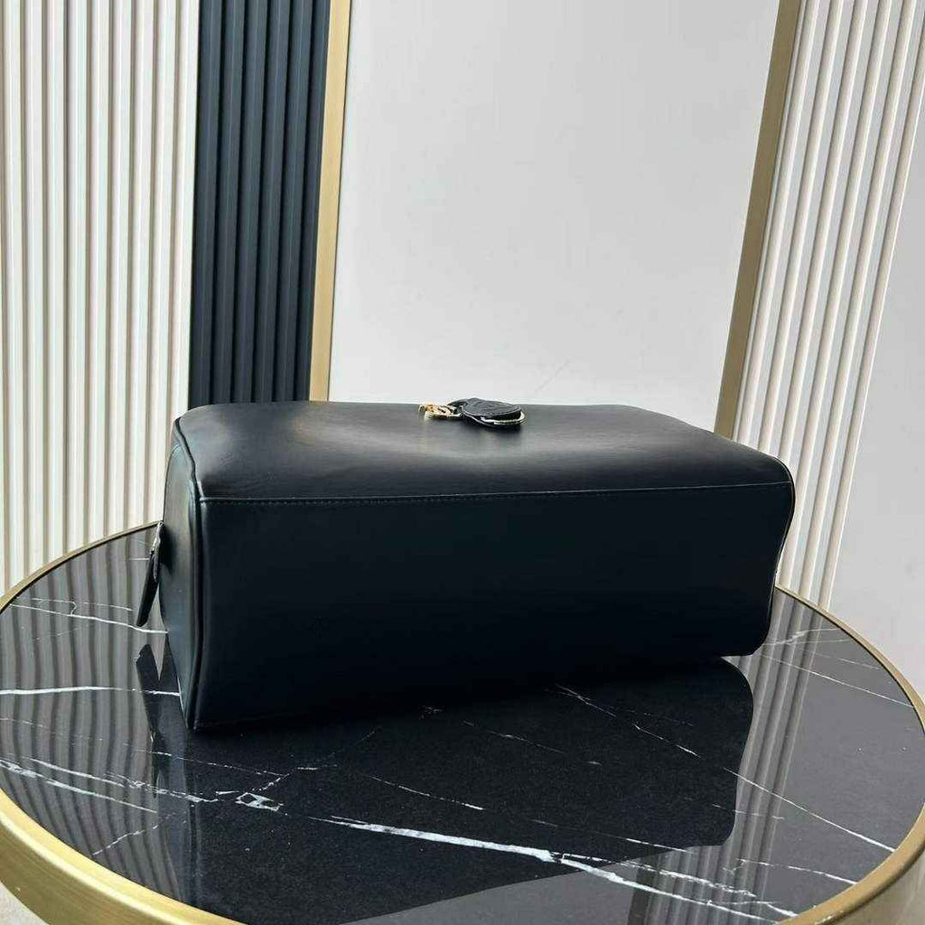 Chanel AS6211 Large Bowling Bag Calfskin Leather Black