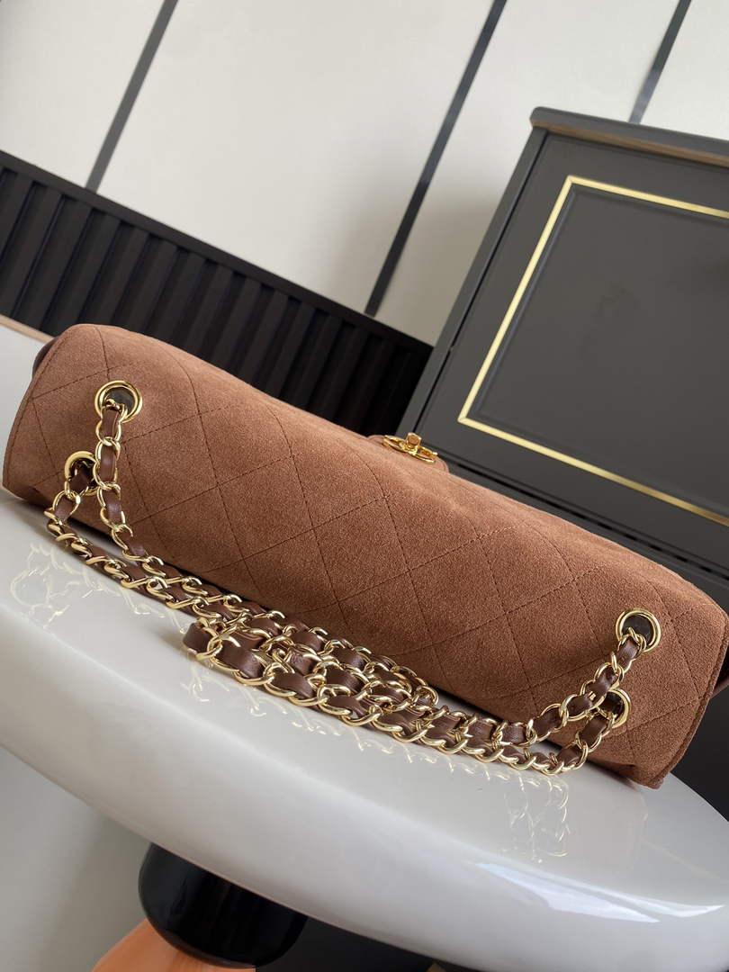 Chanel AS6281 Camel Suede Maxi Flap Bag