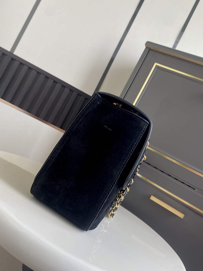 Chanel AS6281 Black Suede Maxi Flap Bag