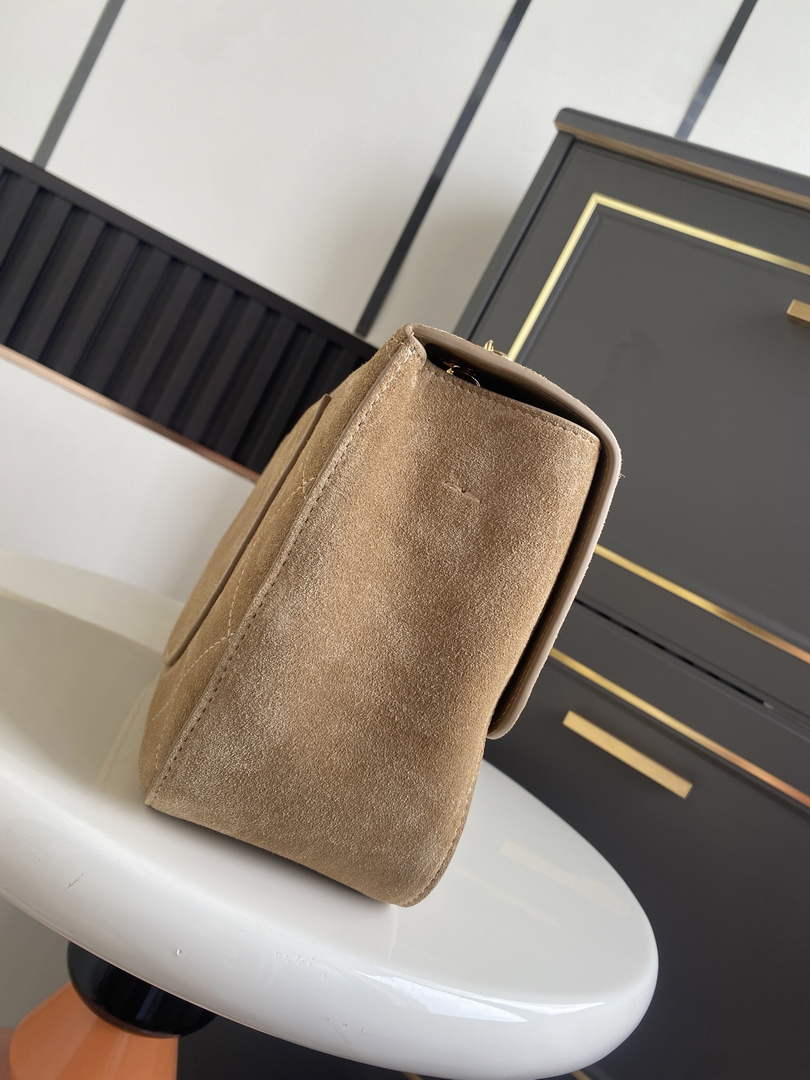Chanel AS6281 Dark Beige Suede Maxi Flap Bag