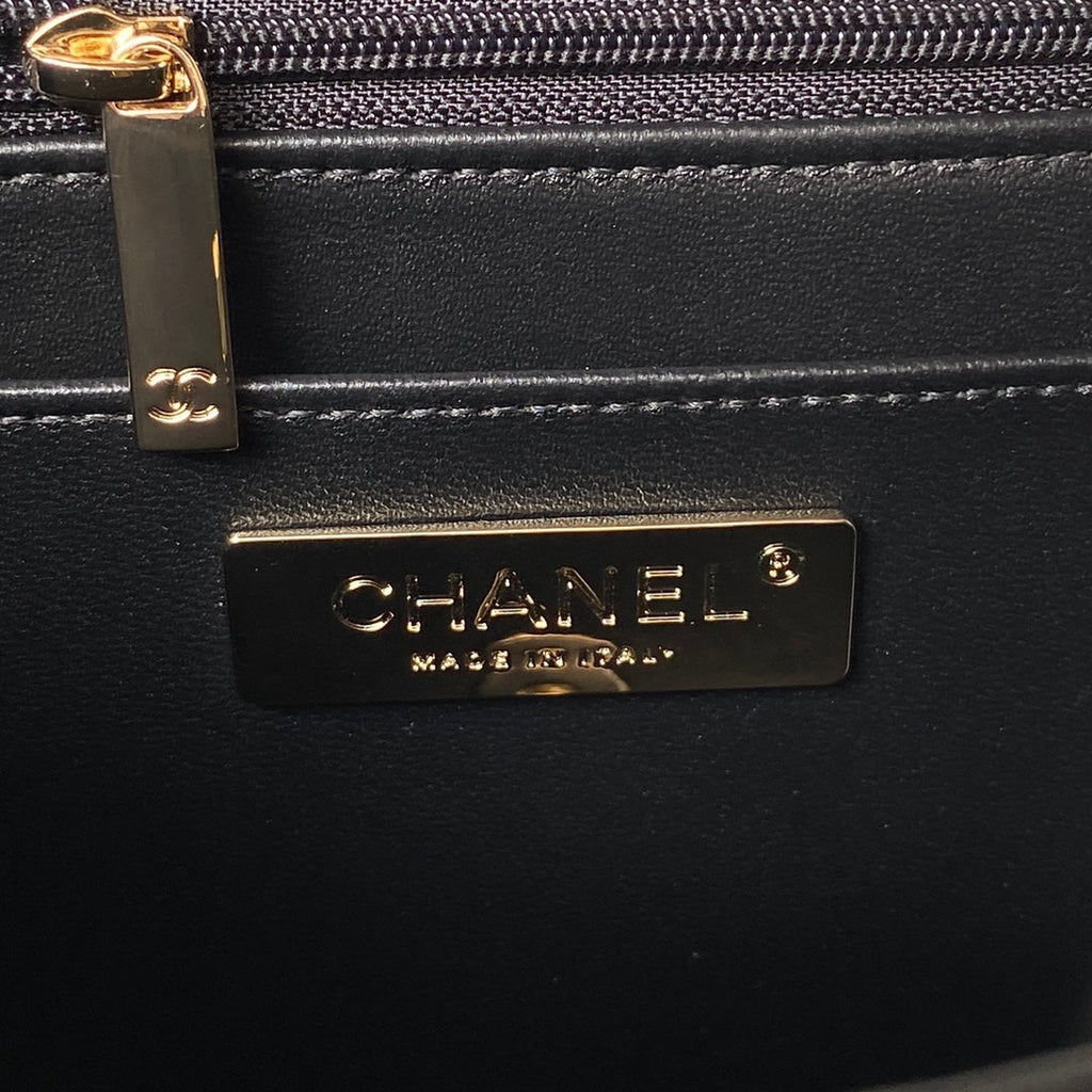 Chanel Backpack star coin purse AS4649 Mirror calfskin Black