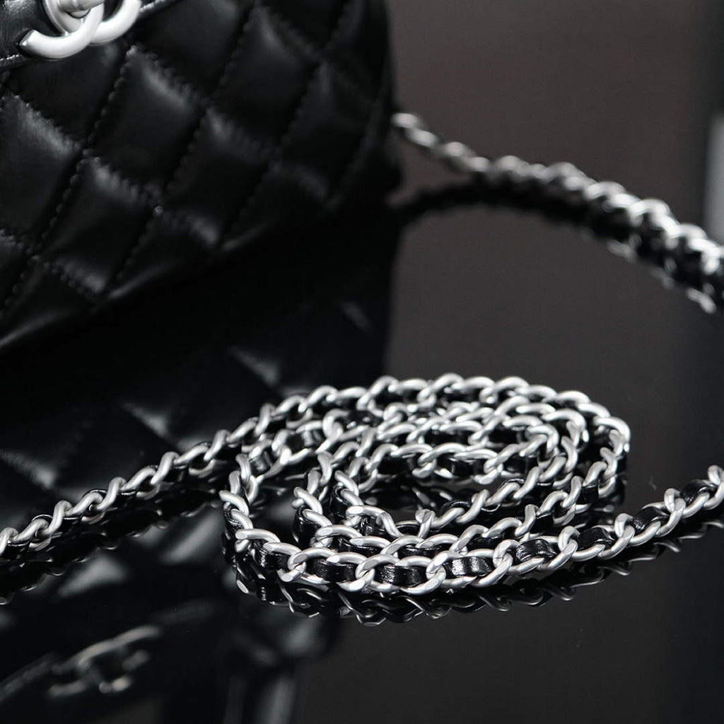 Chanel Calfskin Mini Shopping Bag AS4416 Black Silver