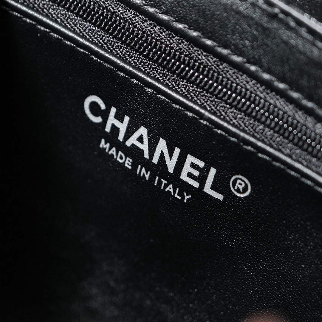 Chanel Calfskin Mini Shopping Bag AS4416 Black Silver