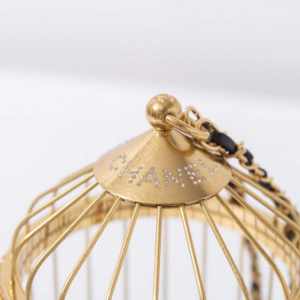 Chanel Bird Cage Bag Runway Evening Bag Black