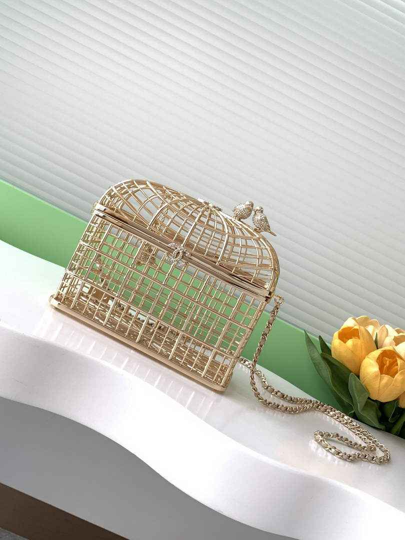 Chanel Bird Cage Minaudiere Case AS5495 Gold