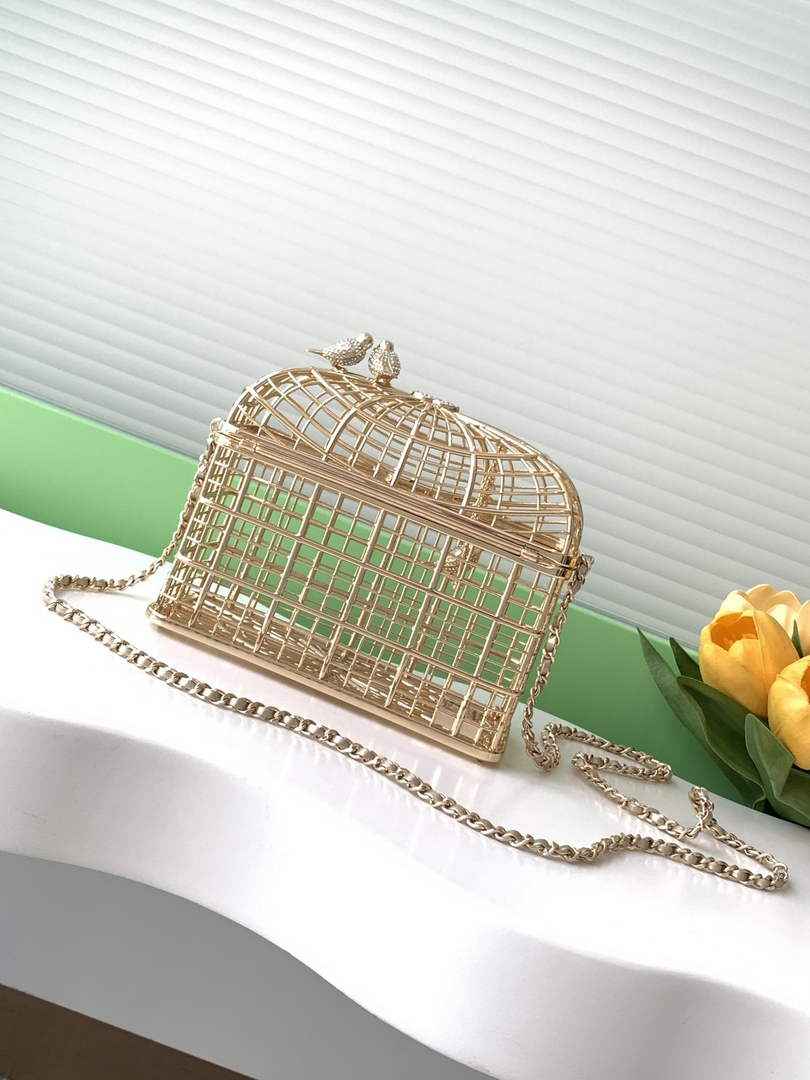 Chanel Bird Cage Minaudiere Case AS5495 Gold
