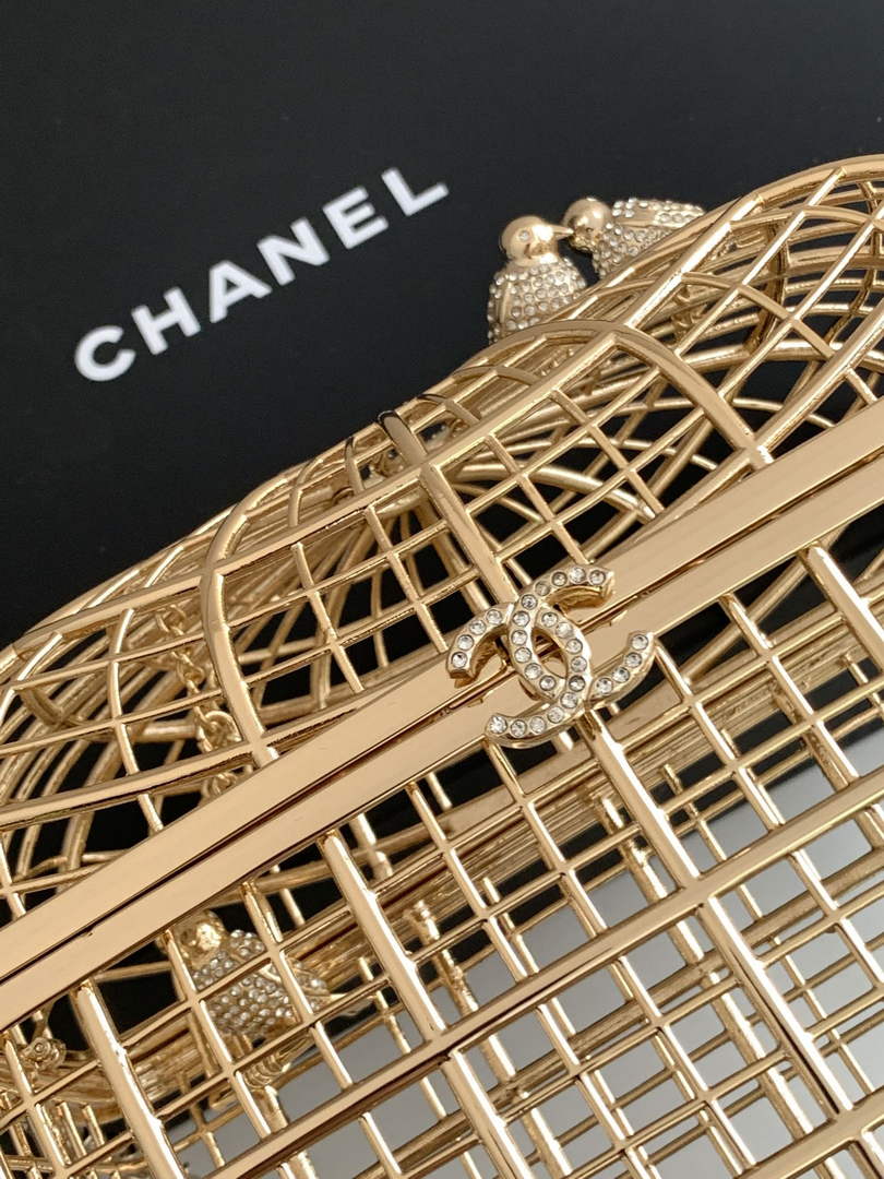 Chanel Bird Cage Minaudiere Case AS5495 Gold