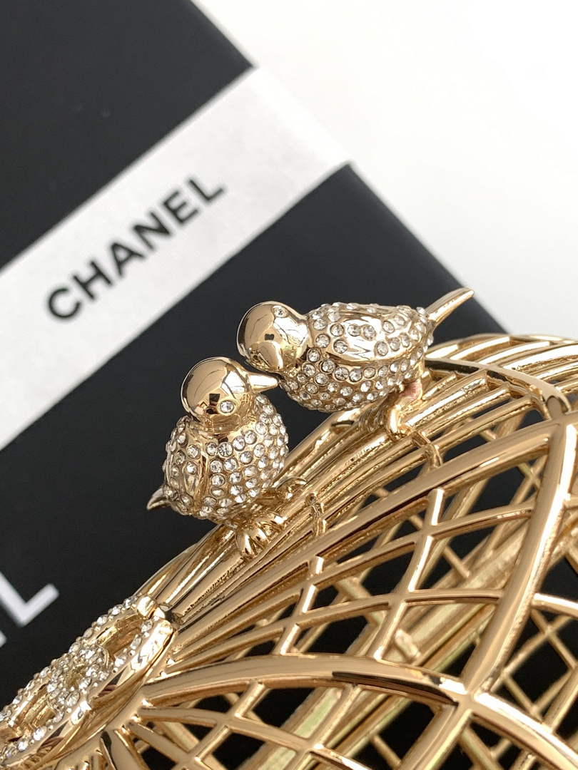 Chanel Bird Cage Minaudiere Case AS5495 Gold