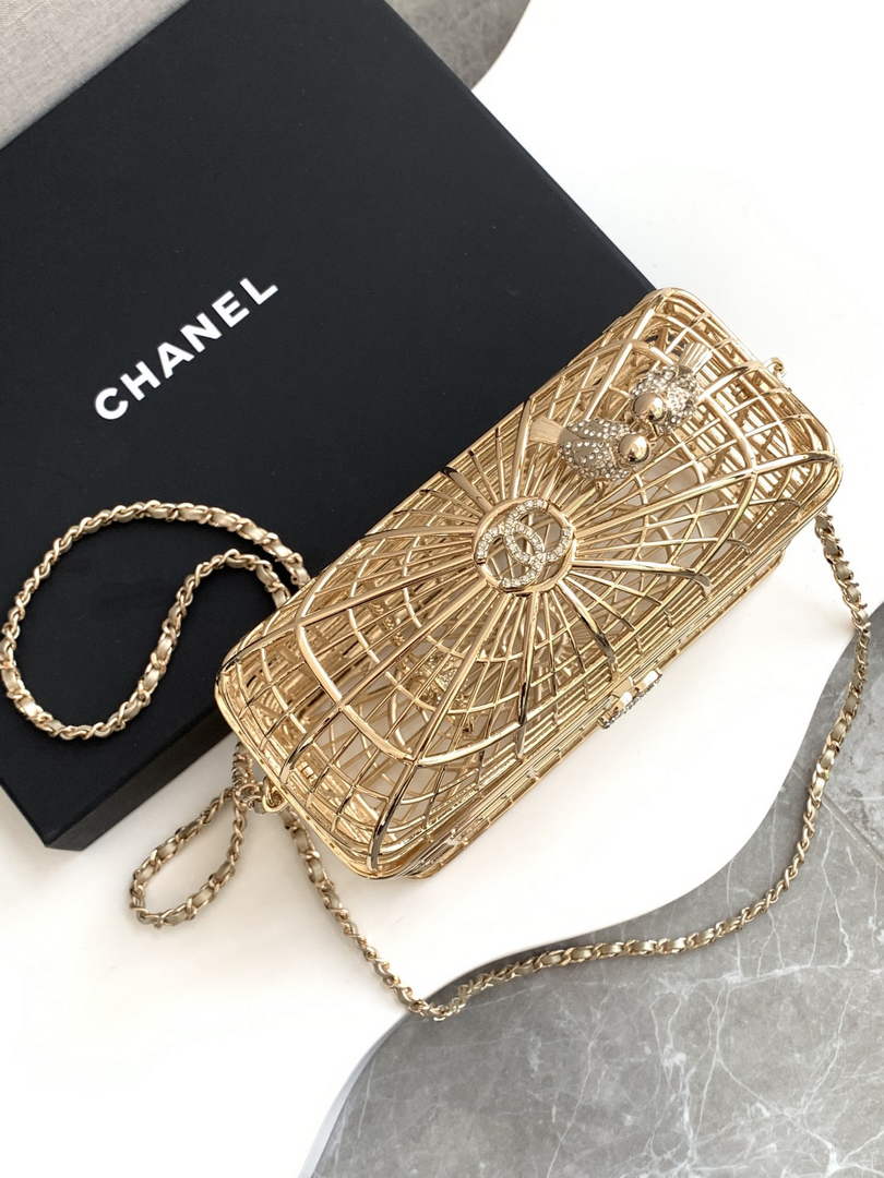 Chanel Bird Cage Minaudiere Case AS5495 Gold