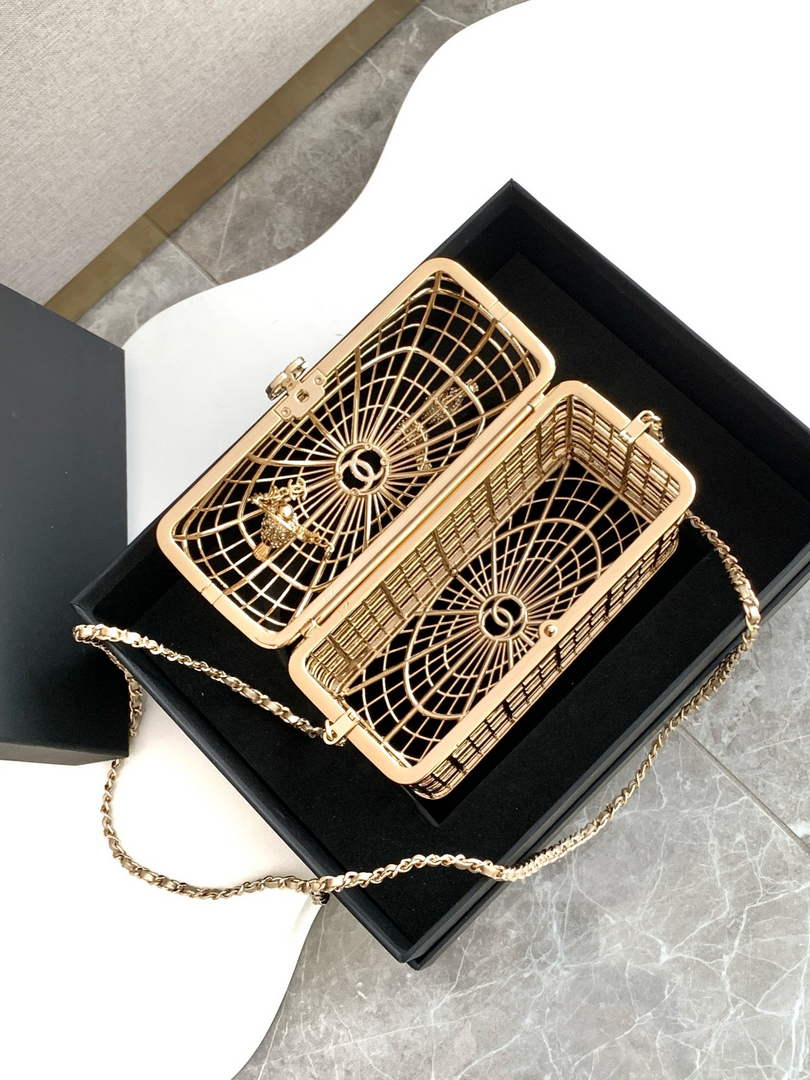 Chanel Bird Cage Minaudiere Case AS5495 Gold