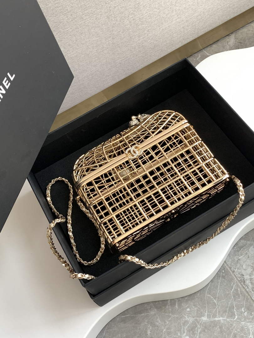 Chanel Bird Cage Minaudiere Case AS5495 Gold