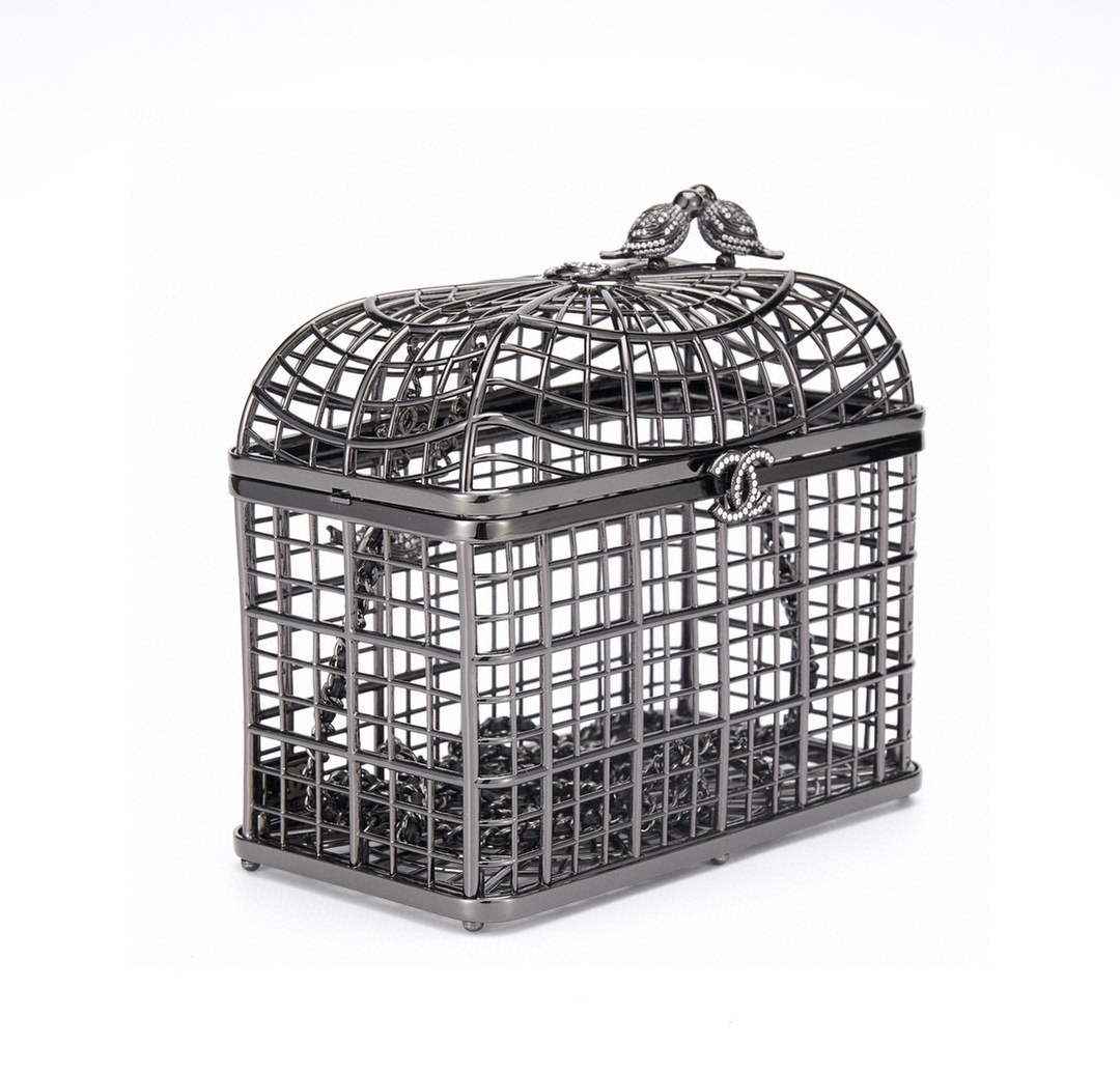 Chanel Bird Cage Minaudiere Case AS5495 Black