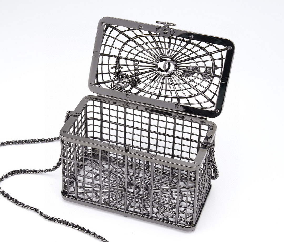 Chanel Bird Cage Minaudiere Case AS5495 Black