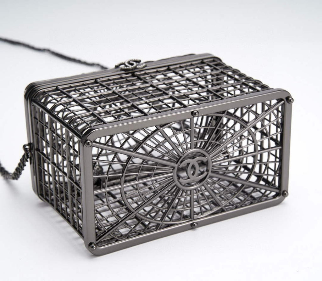 Chanel Bird Cage Minaudiere Case AS5495 Black
