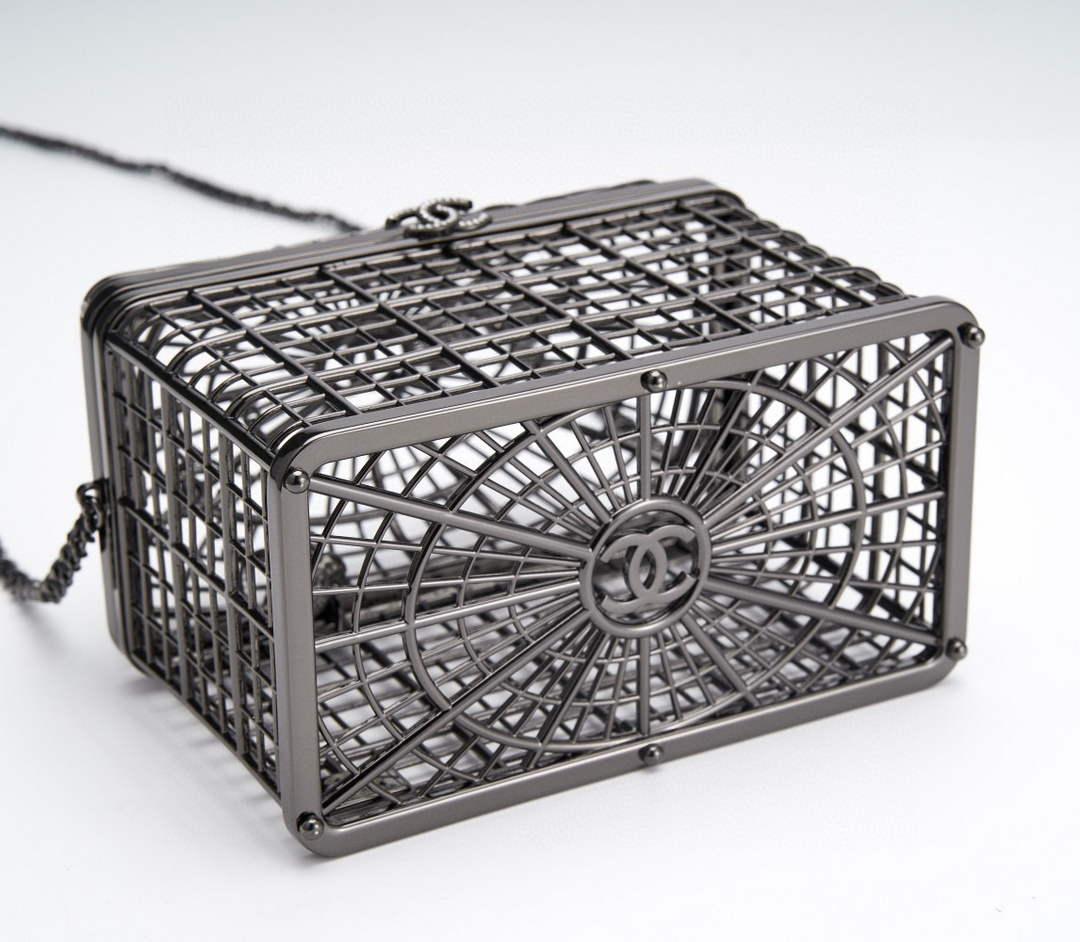Chanel Bird Cage Minaudiere Case AS5495 Black
