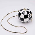 Chanel Black And White Resin Enamel Checker Sphere 23CNL557