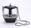 Chanel Black And Silver Strass, Lucite AS1200 Enamel Evening Bag