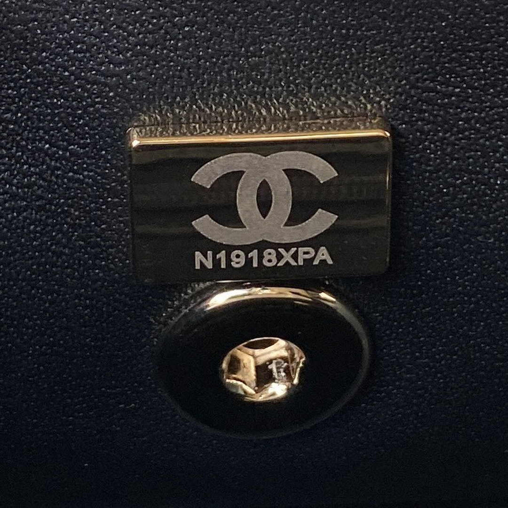 Chanel Box Top Handle Small Bag  AS4471 Lambskin Black
