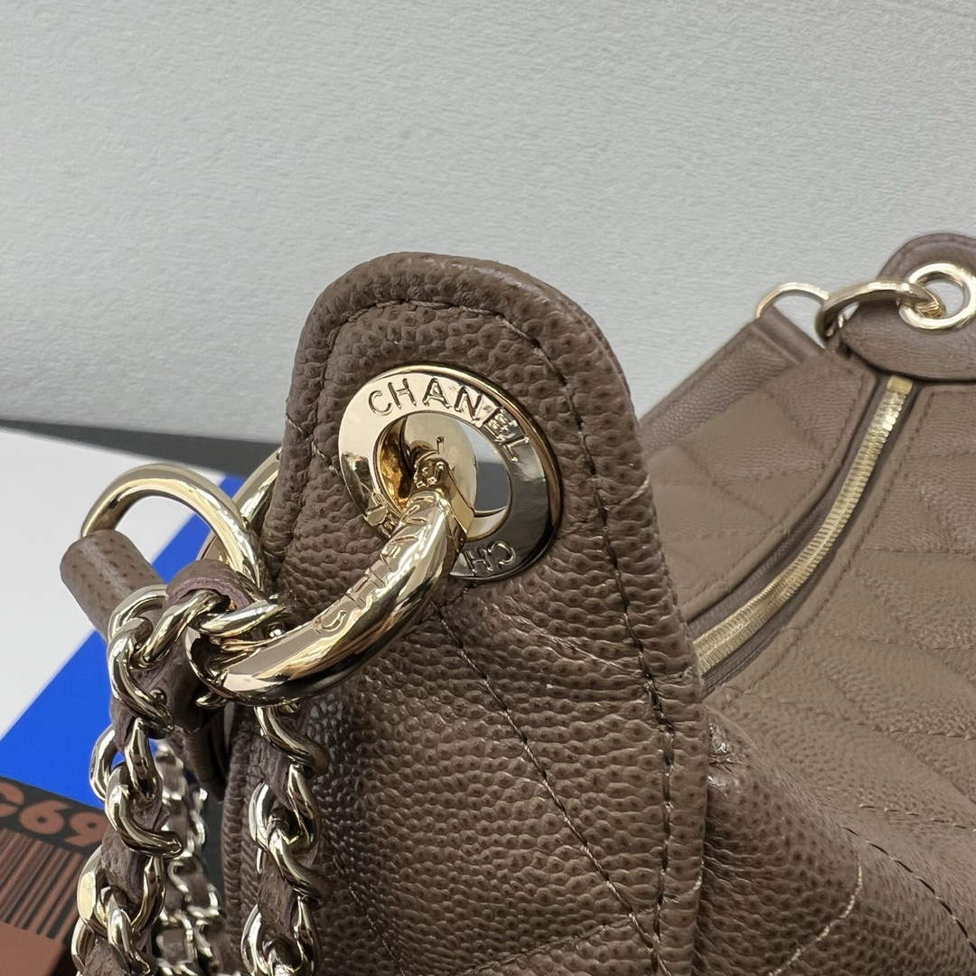 Chanel Brown Calfskin Chain Clutch, AP5094