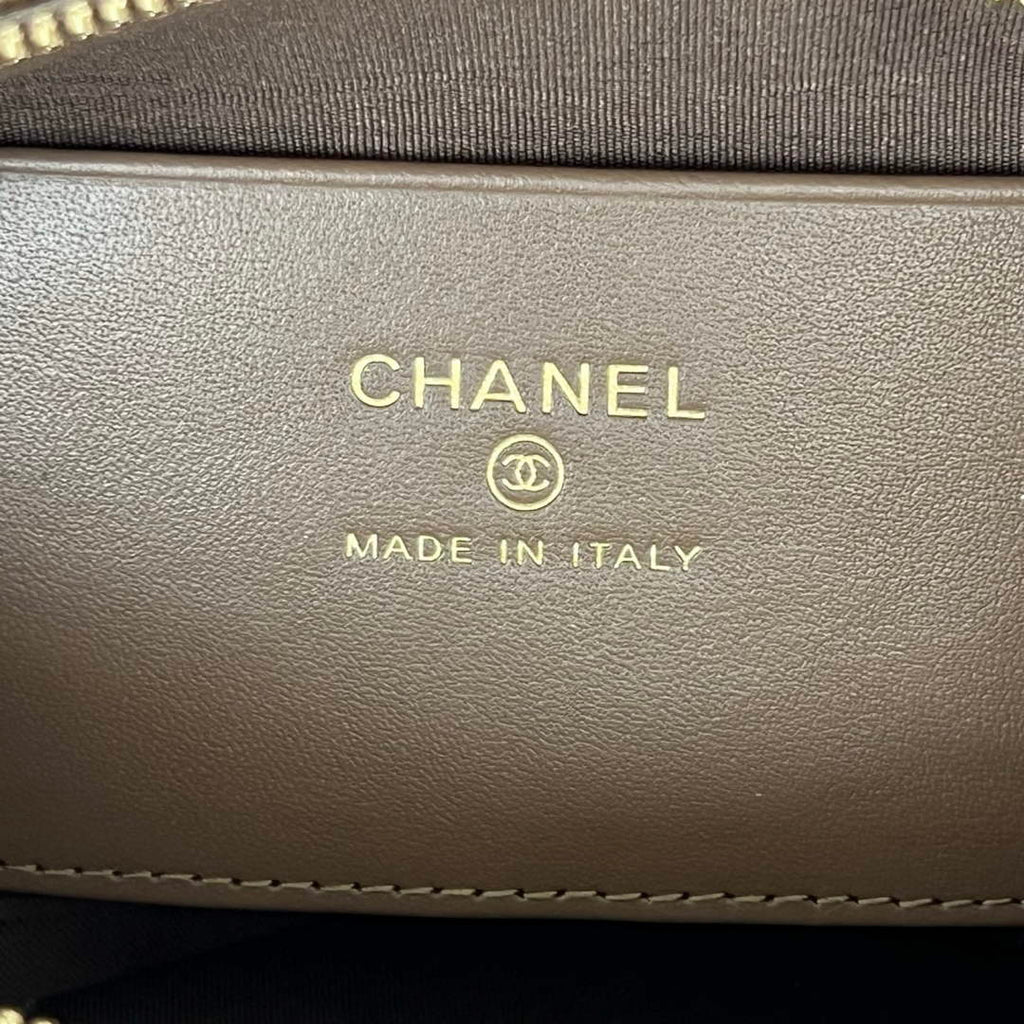 Chanel Brown Calfskin Chain Clutch, AP5094