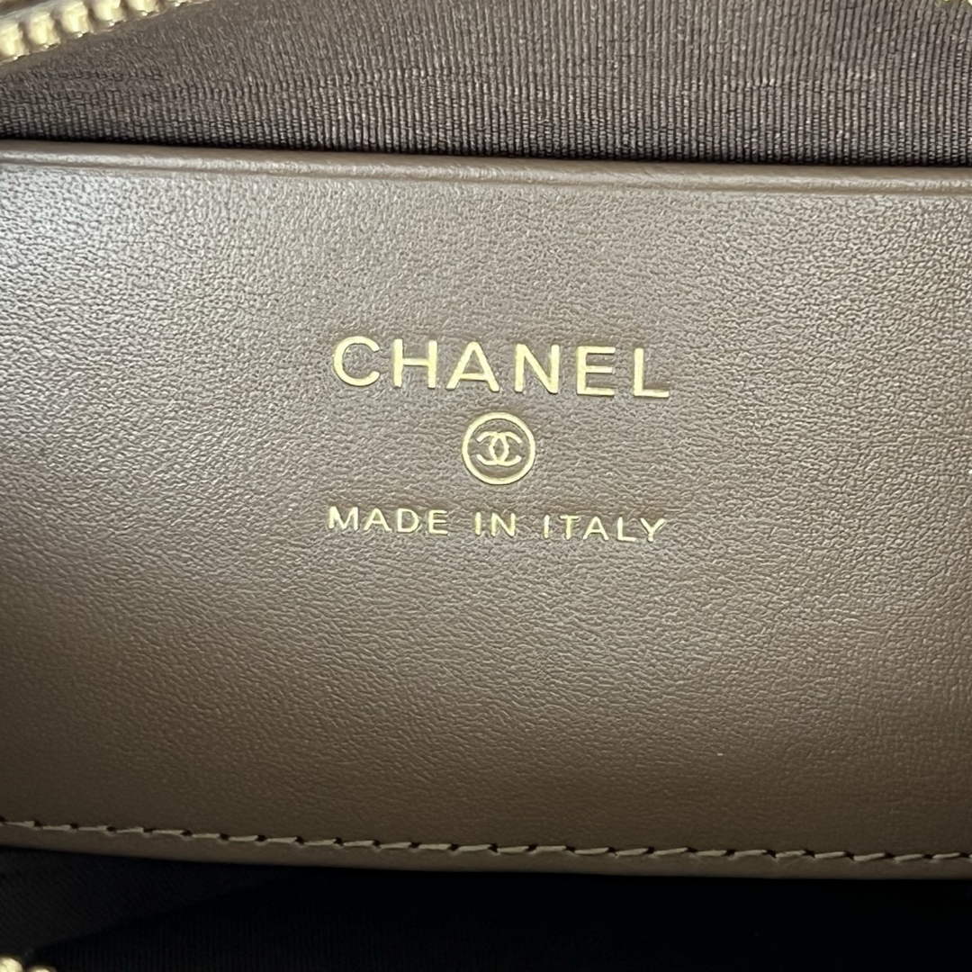 Chanel Brown Calfskin Chain Clutch, AP5094
