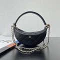 Front view of Chanel AP5094 clutch with chain bag, lambskin leather, classic quilted pattern